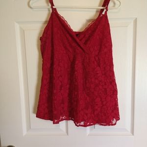 Torrid vintage red lace top